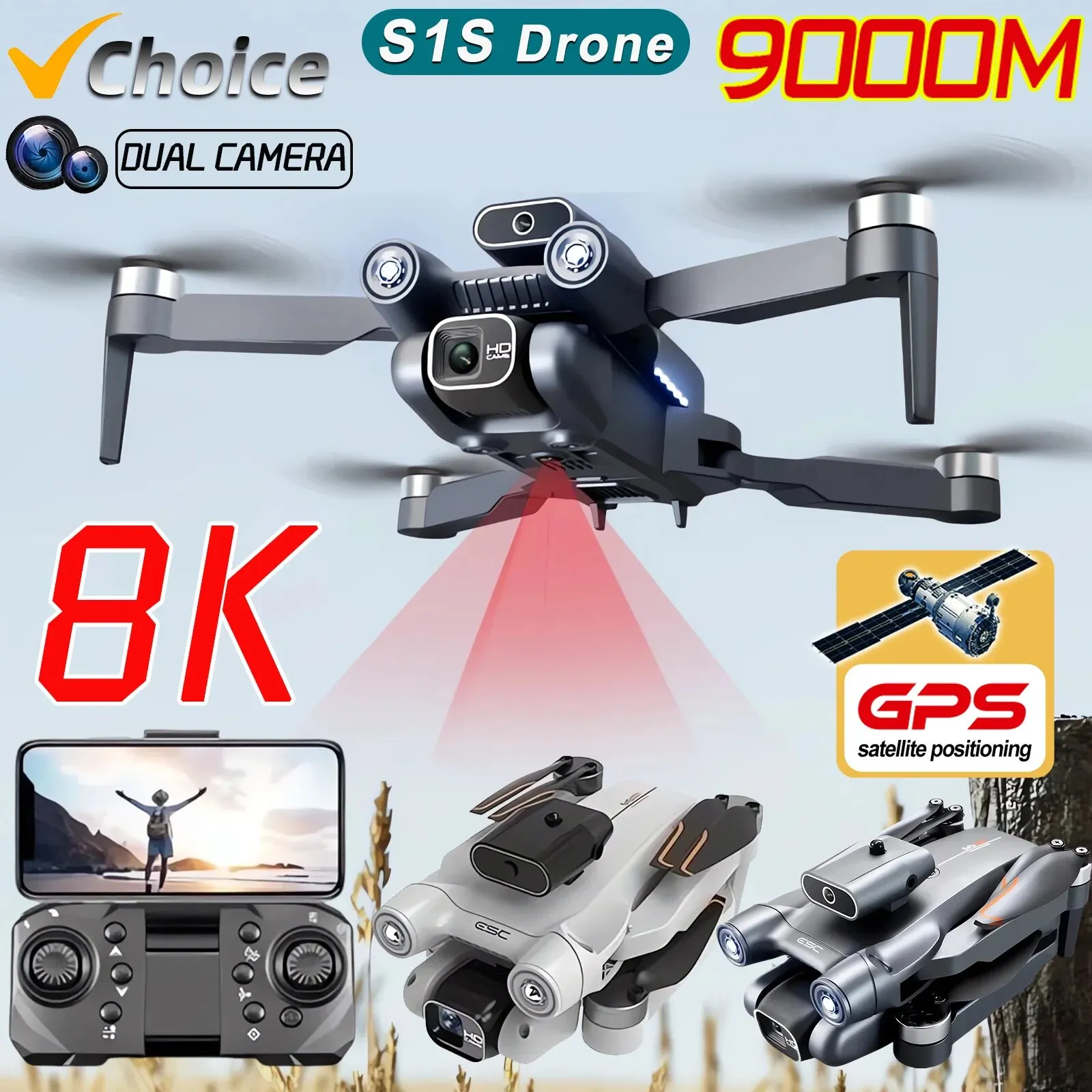 Yeni S1S 5G GPS Drone kamera 8 - Drone Camera Hd incelemesi ve fiyatı